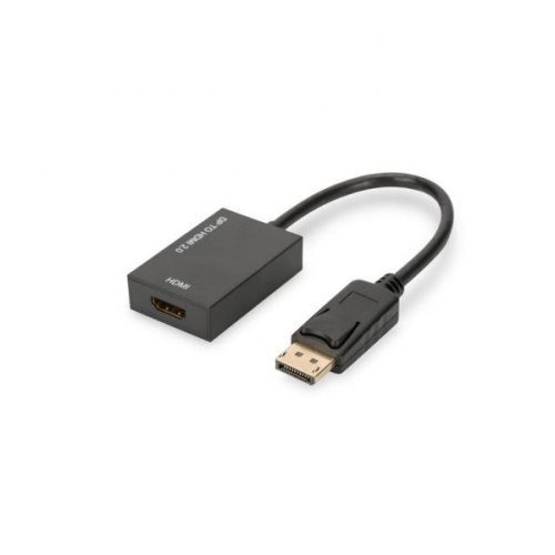 Digitus Cabo Adaptador DisplayPort para HDMI M/F 0.2m Black