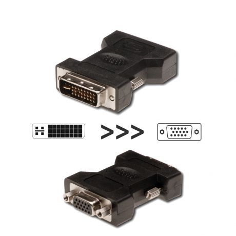 ADAPTADOR EWENT EC1250 DVI-I TO VGA 24+5PIN TO VGA 15PIN HD