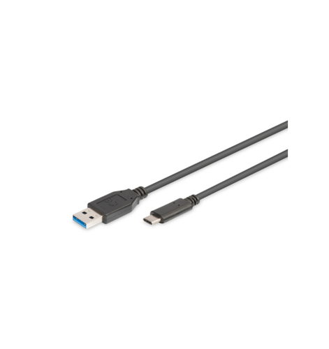 DIGITUS USB TYPE-C CABO TYPE C TO A M/M 1.0M 3A 5GB 3.0 PRETO