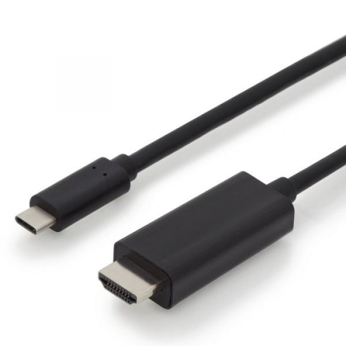 DIGITUS USB CABO ADAPTADOR TYPE-C TO HDMI A M/M 5.0M 4K/60HZ 18GB PRETO