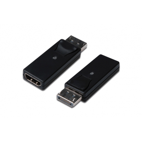 DIGITUS ADAPTER DP - HDMI TYPE A M/F W/INTERLOCK DP 1.1A FULL HD PRETO