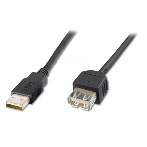 Cabo USB 2.0 AM/AH Alargador Macho/Femea 1.8M Black