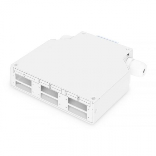 DIGITUS DIN RAIL DISTRIBUTION BOX 6 SC DUPLEX CINZA
