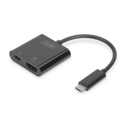DIGITUSUSBTYPECTOHDMIADAPTER4K/60HZ+USBCPDBLACK