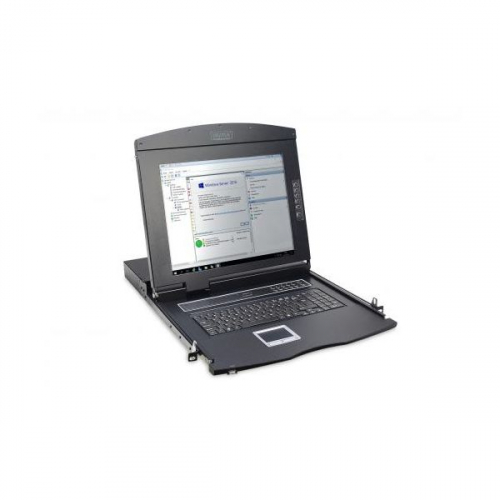 DIGITUS17"TFTCONSOLA8PORTKVMUSKEYBOARDPRETO