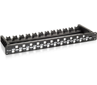 EQUIP PATCH PANEL 19" MODULAR 24P CAT6A 1U UTP VAZIO PRETO