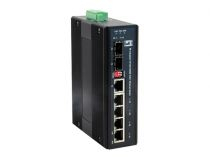 LEVELONE SWITCH 4X 802.3AF/AT POE + 1 SFP + 1 COMBO -40 TO 75C, 48VDC