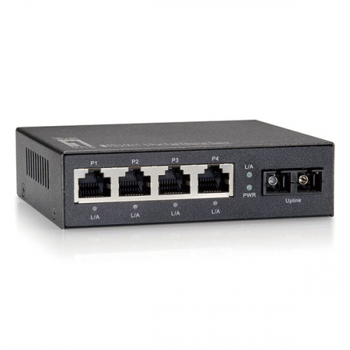 LEVELONE SWITCH 4 PORT 10/100MMBPS + 1 MMF SC PORT 