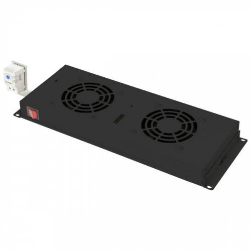 DIGITUS KIT 2 VENT + TERM UNIVERSAL - PRETO