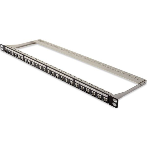 DIGITUS PATCH PANEL MODULAR 19" 24P 0,5U KEYSTONE VAZIO PRETO
