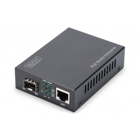 DIGITUS POE AT MEDIA CONVERTER SFP 10/100/1000BASE-T TO SFP OPEN SLOT
