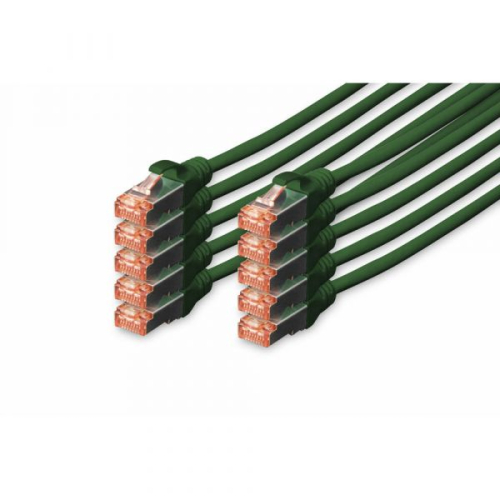 DIGITUS CHICOTE CAT 6 S-FTP LSZH 0.25MT PACK 10 VERDE