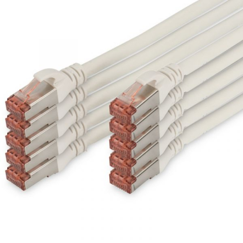 DIGITUS CHICOTE CAT 6 S-FTP LSZH 0.25MT PACK 10 BRANCO