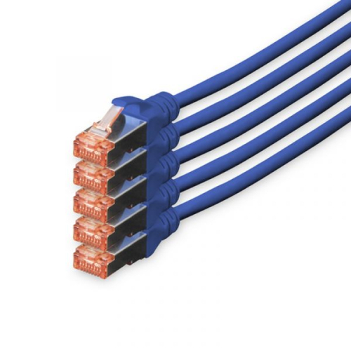 DIGITUS CHICOTE CAT 6 S-FTP LSZH 10MT PACK 5 AZUL
