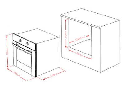 Forno encastre ORIMA OR 40 LX 60cm 64L Classe D