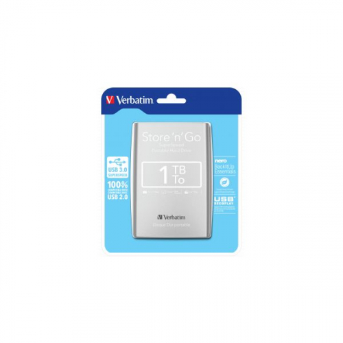 VERBATIM HDD 2.5" 1TB STORENGO USB 3.0 SILVER