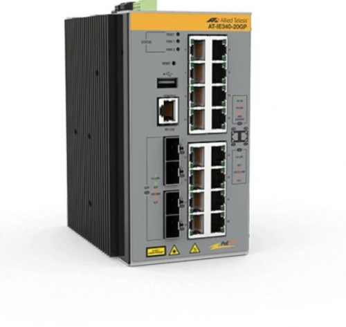 SWITCH ALLIED TELESIS 16 PORTAS L3 INDUSTRIAL ETHERNET 10/100/1000-T POE+ 4X PORTAS SFP