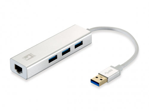 LEVELONE ADAPTADOR USB 3.0 1xGIGABIT RJ45+ HUB 3xUSB