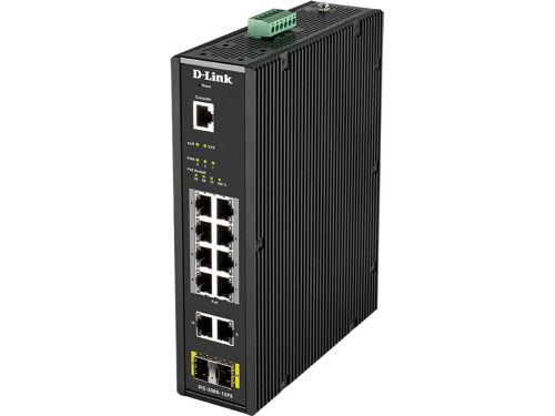 D-LINK SWITCH INDUSTRIAL 12PORT L2 SMART MANAG 10X 1GBASET(X) 8POE 240W 2XSFP