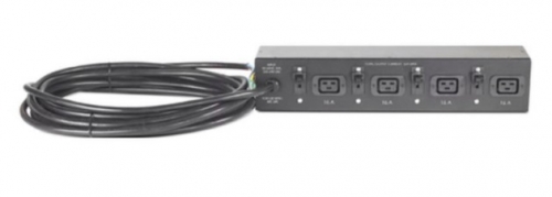 APC Basic Rack PDU AP7585 Faixa de distribuição de energia (montável em bastidor) AC 230 V entrada: hardware conectores de saída: 4 (IEC 60320 C19) 2U 19" 8.5 m cabo preto, 