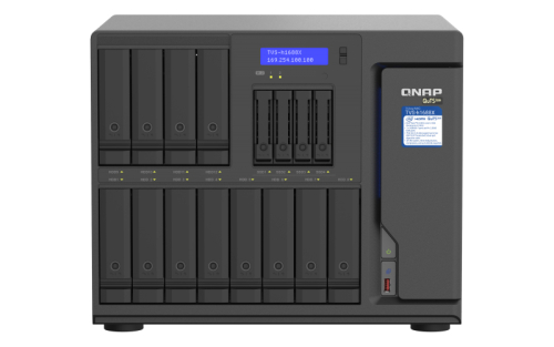 NAS QNAP 16-Bay Xeon W-1250 6C 3.3GHz/32GB/4x2.5Gb,2x10Gb/Thunderbolt/USB/Tower-TVS-h1688X-W1250-32G