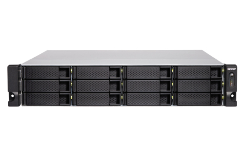 NAS QNAP 12-Bay Xeon E-2124 quad-core 3.3GHz/8GB /4x1Gb,2x10Gb/USB/RPS/2U-TS-1283XU-RP-E2124-8G