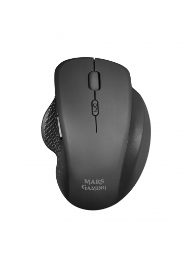 Rato WIRELESS MARS GAMING MMWERGO, 3.200 DPI, ERGONOMIC, KAILH MECHANICAL, BLACK