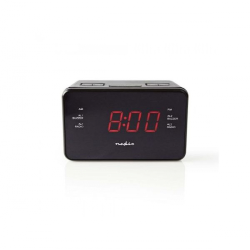 RADIO RELOGIO DESPERTADOR 0.9" DISPLAY LED NEDIS CLAR002BK