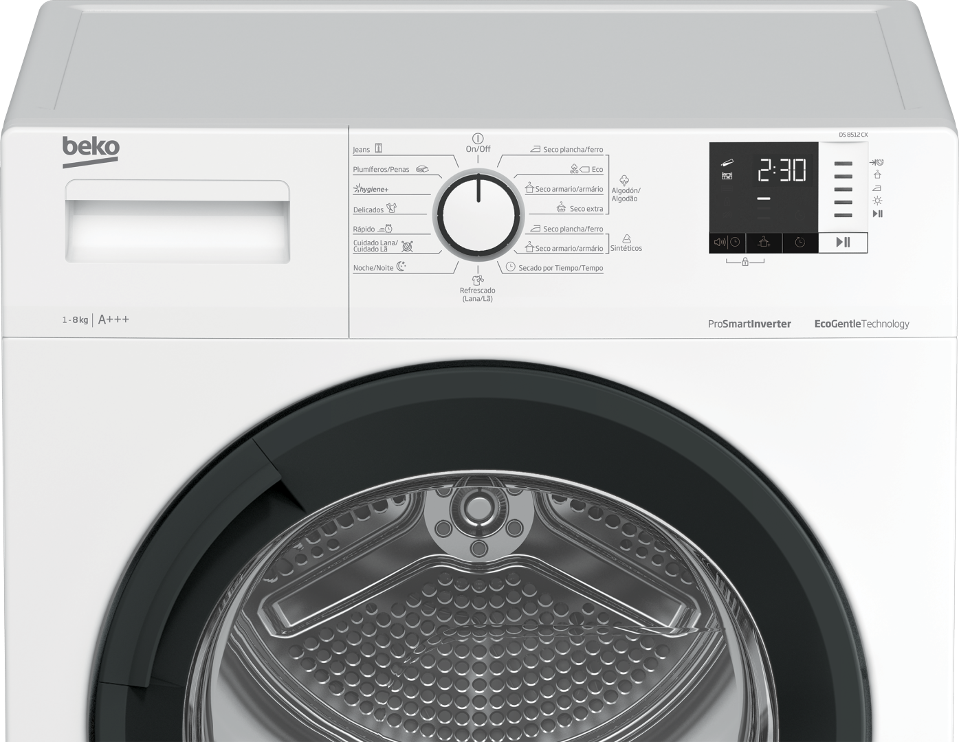 Maquina Secar Roupa Beko DS 8512 CX 8Kg Bomba Calor Classe A