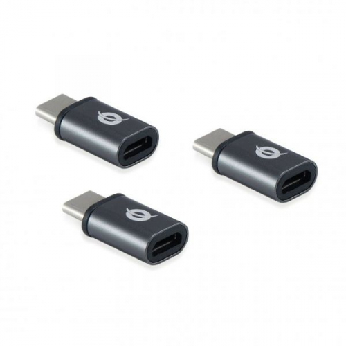 Adaptador CONCEPTRONIC DONN04G USB-C to Micro USB OTG  3-Pack