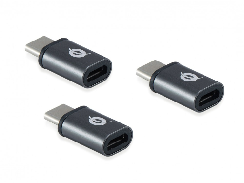 Adaptador CONCEPTRONIC DONN04G USB-C to Micro USB OTG  3-Pack