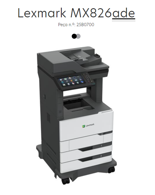 Impressora LEXMARK Multifunções Laser Mono MX826ade