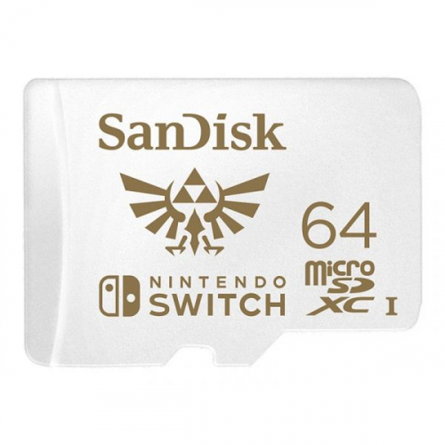 MicroSDXC card for Nintendo Switch 64GB, 100MB/s Read, 60MB/s Write, V30, U3, C10, A1, UHS-1