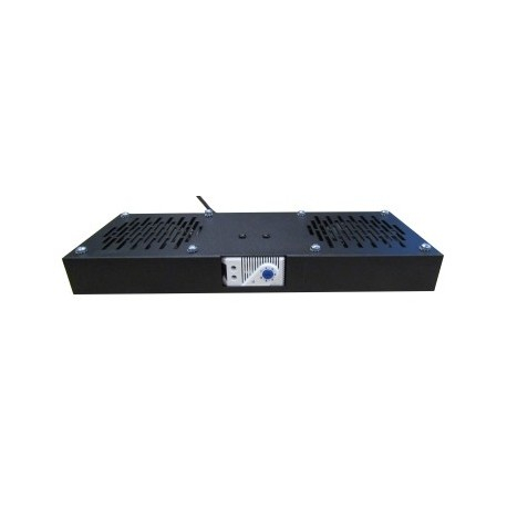 WP RACK COOLING FAN TRAY P/RWB SERIES 600MM 2xFANS & TERMOESTATO BLACK RAL 9005