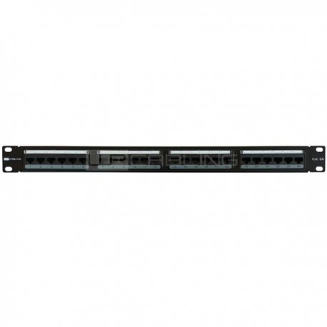 WP RACK PATCH PANEL 19" 1U 24P RJ45 CAT6A UTP C/ CABLE MANAGEMENT BLACK
