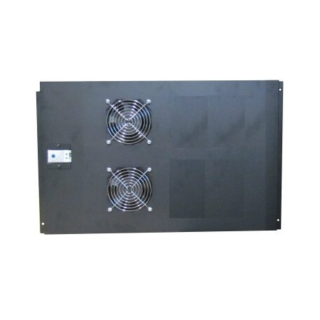 WP RACK Fan Tray For RNA (600 Depth) Racks With 2 Fans And Thermostat, Black Ral 9005