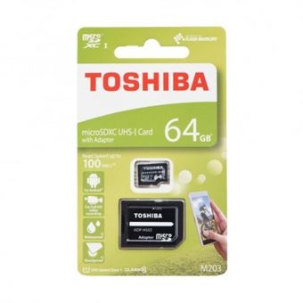 Cartão de Memória TOSHIBA MICRO SDXC 64GB C/ADAPTADOR CLASSE 10