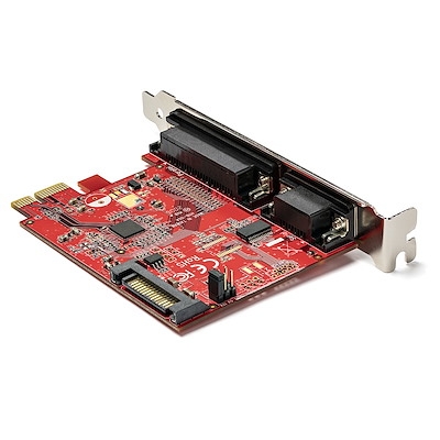 Placa PCIe com porta serial e paralela - Placa adaptadora combinada PCI Express com 1 porta paralela DB25 e 1 porta serial RS232 - Placa de expansão/controladora - Placa de impressora PCIe - TAA