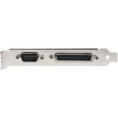 Placa PCIe com porta serial e paralela - Placa adaptadora combinada PCI Express com 1 porta paralela DB25 e 1 porta serial RS232 - Placa de expansão/controladora - Placa de impressora PCIe - TAA