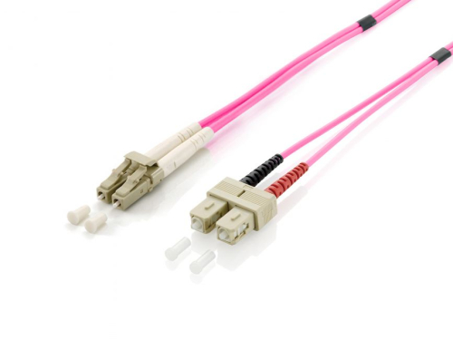 EQUIP LC/SC FIBER OPTIC PATCH CABLE, OM4, 2M
