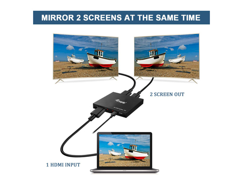 EQUIP MULTIPLICADOR ULTRA SLIM 2-PORT HDMI SPLITTER USB POWERED