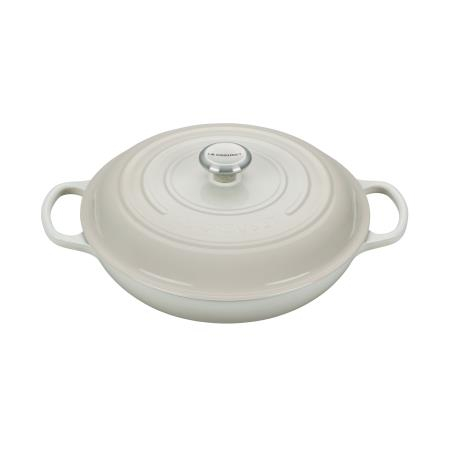 LE CREUSET - Caçarola Baixa 30cm/3.5L Ferro fundido Coleção Signature Merengue 21180307164430