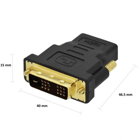Adaptador EWENT EC1370 DVI a HDMI com conector DVI tipo 18+1 macho