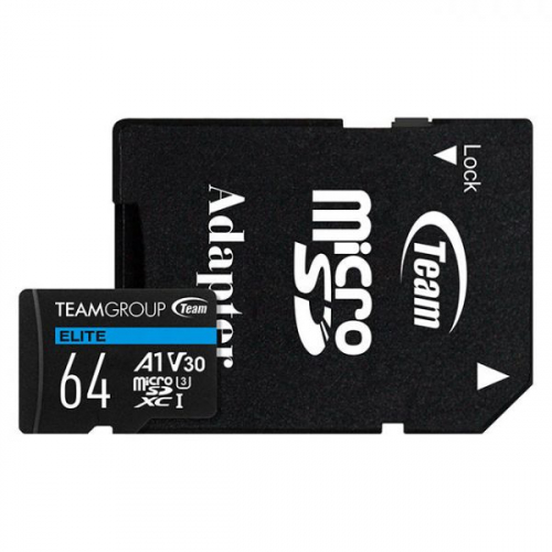 Cartão de Memória Micro SD Elite Team Group 64GB class10 UHS-I U3 V30 A1 SDHC/SDXC (90MB/s-45MB/s)
