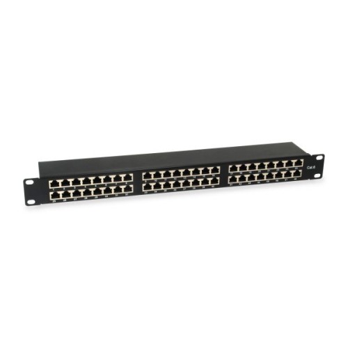 EQUIP PATCH PANEL 19" CAT6 FTP 48P 1U BLINDADO PRETO
