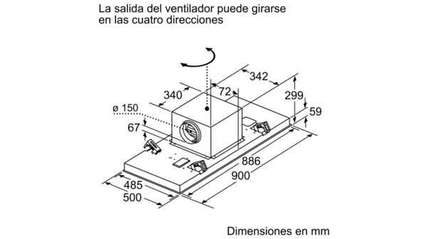 Exaustor de Teto Balay 3BE297RW – 90 cm Branco
