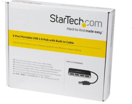 STARTECH HUB EXTENSOR USB 2.0 4 PUERTOS