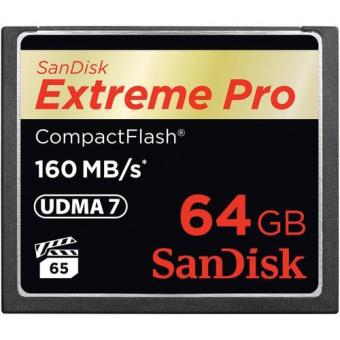 Cartão EXTREME PRO Sandisk 64 GB CF 160MB/SVPG