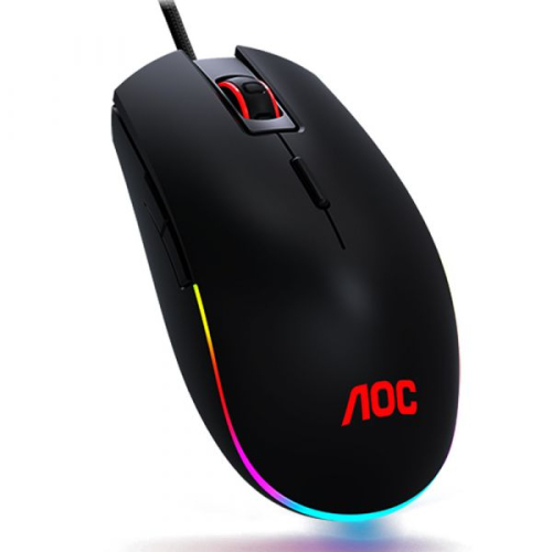 Rato AOC Óptico Gaming GM500 5000DPI RGB Preto