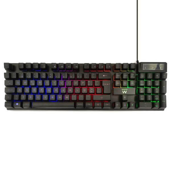 EWENT TECLADO GAMING ILUMINADO USB